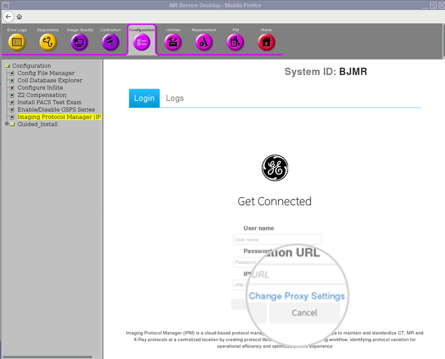 IPM Get Connected page in MR Service Desktop