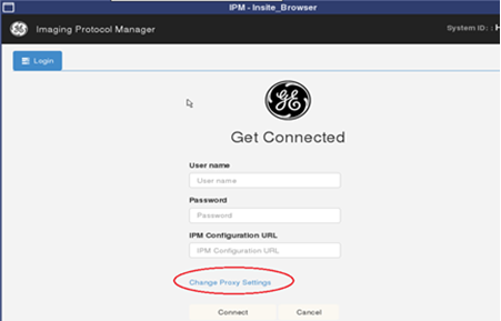 Get Connected page in IPM - Insite Browser